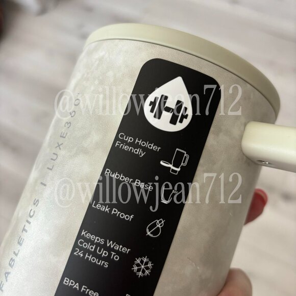 “Dried Sage Tie Dye Texture" Fabletics HydroJug 40 oz Traveler Tumbler - Picture 6 of 7